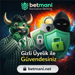 Betmani gizli üyelik banner görseli, anonim bahis ve güvenli üyelik sistemi