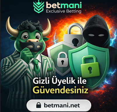Betmani gizli üyelik banner görseli, anonim bahis ve güvenli üyelik sistemi